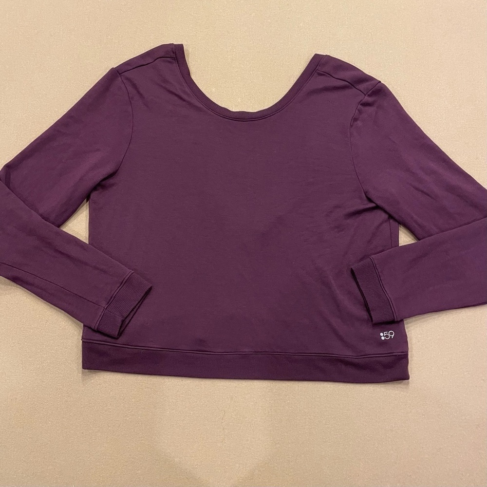 Splits59 Deux Crop Pullover Plum Color Size Medium